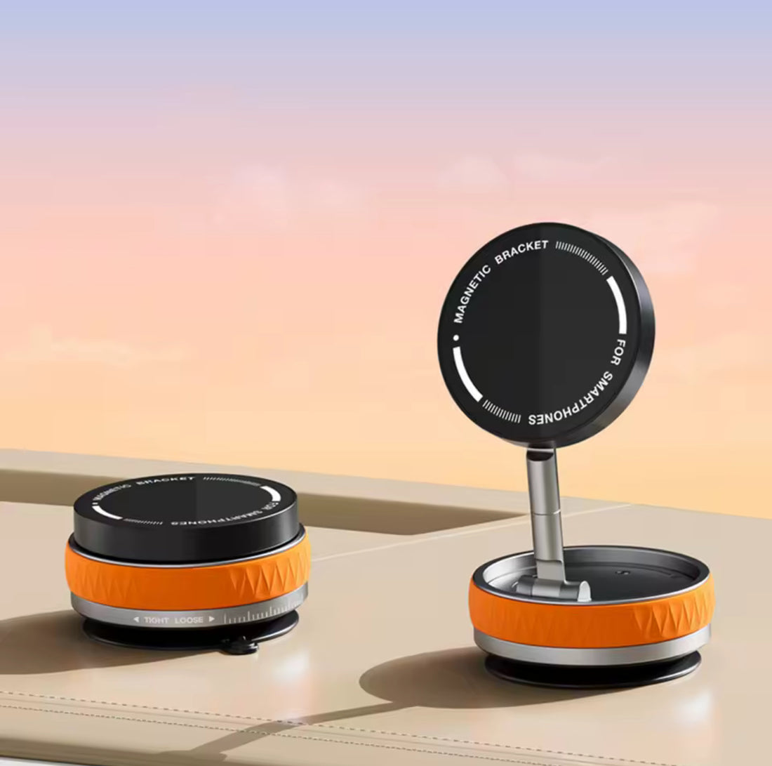Magnetic Vacuum Car Phone Holder – Strong Suction Mount 360° Rotating Universal Smartphone Holder