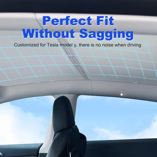 Tesla roof sunshade heat protection
